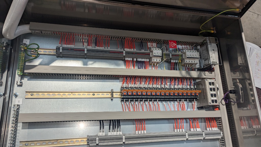 Custom electrical switchboard wiring and layout
